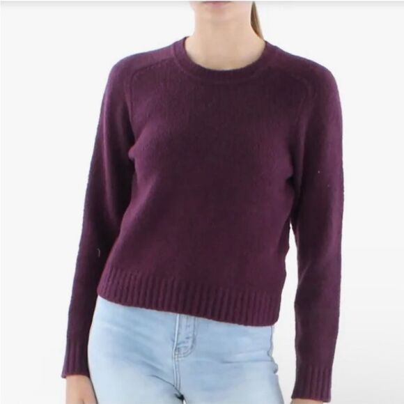 NWT RE/DONE 60s Shrunken Sweater Size MEDIUM Plum‎ REDONE - Picture 1 of 8